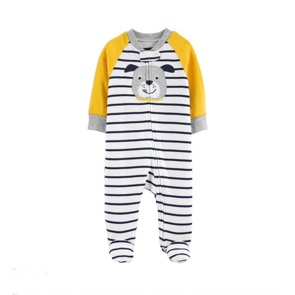3/$15 CARTER’S Bulldog Striped Sleep & Play- 3 MOS